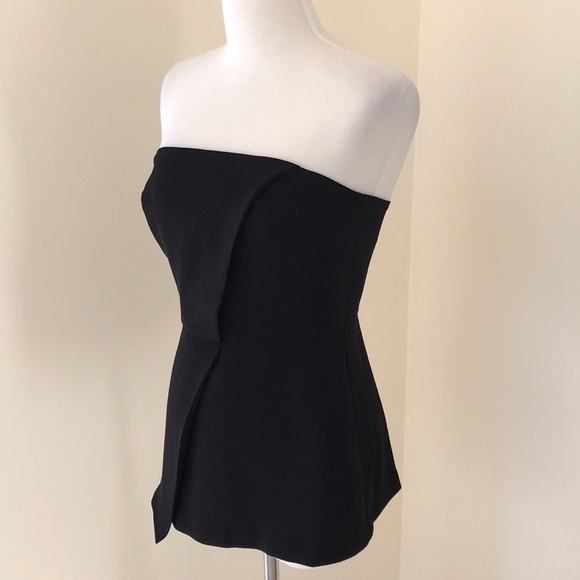 NWT! BCBGENERATION Size 8 black faux wrap tube top - Picture 2 of 8